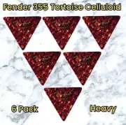 Fender Triangle Tortoise Celluloid 355 Heavy Picks 6 Pack