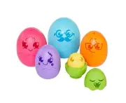 TOMY Toomies Hide and Squeak Nesting Eggs Baby Toy, Educational Shape Sorter with Colours and Sound, Easter Toy for Babies, Toddlers, from 6 Months