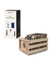 [Crosley] 5 In 1 Record Cleaning Set & Record Storage Crate Bundle in Beige