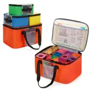 4 Pack Magnetic Tiles Storage Bag, Multifunction Toy Storage Organizer Bag, M...