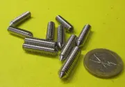 18-8 Stainless Steel Set Screws, Cone Point, 1/4"-20 x 1.00" Length, 30 Pieces