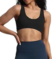 [Aoxjox] Women's Workout Sports Bras Basic Baddie Fitness Backless Training Gym Bra Yoga Crop Tank Top