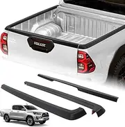 for Toyota Hilux 2021-2025 Double Cab Tailgate Protector Cover Rail Cap Guard, 3PCS Rear Tailgate Cap Protector Cover Trim Accessories, Textured Matte Black