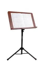 Gator Frameworks Wooden Conductor Music Stand with Collapsible Tripod Base