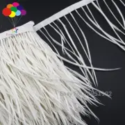 1/5/10 meter Top Quality 15-20 cm White Dye Stripped Goose Boits Feathers Trims
