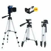 Universal Aluminum Portable Camera Tripod Stand with Phone Clip For Canon Nikon
