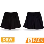5 X Kids Cross Breathable Zipped Pocket Cooldry Mesh Knitted Fabric Shorts