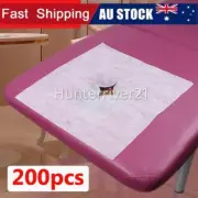 200PCS Disposable Non-Woven Pillow Paper SPA Salon Bed Face Head Rest Covers AU