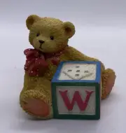 Cherished Teddies Alphabet Block Letter "W" #158488W-1995