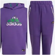 Youth Adidas LEGO Classic Purple Cotton Training Suit Set Size XL