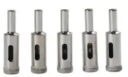 Lot (5) 1/2" inch in Tile Glass Bottle Lamp Marble Granite Drill Bits Hole Saw