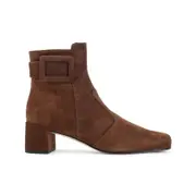 [Roger Vivier] Roger Vivier-Brown Tres Vivier Polly 45 Suede Leather Boots-Donna 39 IT