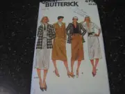 6735 Vintage UNCUT Butterick Sewing Pattern Jacket Skirt Suit 10 12 14