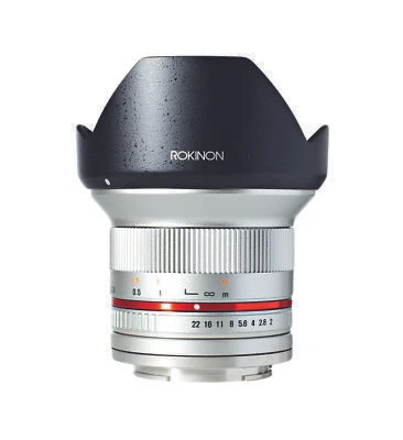 Rokinon 12mm F2.0 High Speed Wide Angle Lens (Sony E Silver)