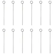 12PK A.FRESCO Mild Steel Uncoated Double Ring Plant Support Display Stake 30cm