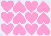uxcell 48 Pcs Glow in The Dark Heart Decals Decor, Pink Luminous Adhesive Wall Stickers, 3D Glowing Stickers for Ceiling Bedroom Bedding Room Decoration