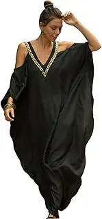 [GRACIN] Plus Size Kaftan Dress, African Caftan Beach Cover Up, Bohemian Nightdress for Women
