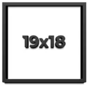 19x18 Shadow Box Frame Black | 1 inches Deep Real Wood Contemporary Shadowbox Di