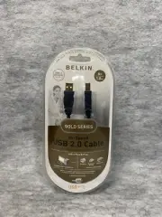 BELKIN Hi-Speed USB 2.0 Cable Gold Series 6 FT Brand New 24k Gold plated connect