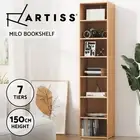 Artiss Bookshelf 7 Tiers Display Book Cube Shelves CD DVD Storage MILO Pine