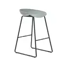 New Aries Barstools Kitchen Bar Stool Black Powdercoated Frame Grey Polypropylen