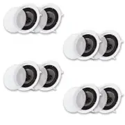 Acoustic Audio CS-IC83 Flush Mount In Ceiling Speakers with 8" Woofers 4 Pair
