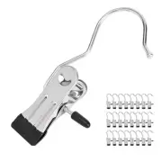 24 Pack Hanger Clips Multi Function Clip Hooks Laundry Hanging Hooks Clips Cloth