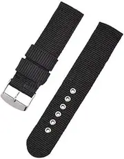 ZJSCNBE 18mm 20mm 22mm Nylon Canvas Watch Band Woven Soft Belt Universal Bracelet for Men Women Sport Quick Release Wrist Band(Black,18mm)