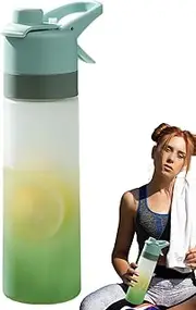Mist Water Bottle for Drinking, Bottle Mist for Sports, 650 ml Leak-proof Water Bottle, Portable with Easy Drink Spout for Gym, Running, Cycling