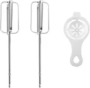 Egg Beater Replacement Parts Silver Stainless Steel，Compatible for Kenwood，HM520/530/620/320 Handheld Electric Mixer