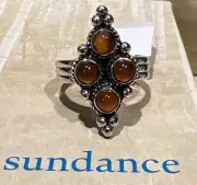 NWT Sundance Catalog Silver “Carnelian Glow Ring” Size 6 $98