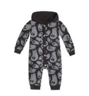 Wonder Nation Baby Boy Girl Hooded Halloween Ghost Romper Size 0-3 Months New