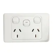 Double Power Point GPO with HOB as extra switch - 35AMP EXTRA SWITCH