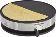 Proctor Silex Electric Crepe Maker with 13” Nonstick Griddle for Eggs, Pancakes,