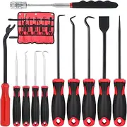 11Pcs Precision Heavy Duty Hook Tool Set with Hose Removal Hook Gasket Scraper Vacuum Hoses Trim Tools Hooks for Automotive Maintenance Hose Installation Removal