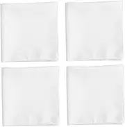 4pcs White Cloth Napkin Reusable Polyester Napkins for Elegant Party Decorations Weddings Banquets and Dining Table Settings