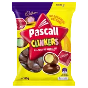 Cadbury Pascall Clinker Milk Chocolate Lollies Snack And Share Bag 160g