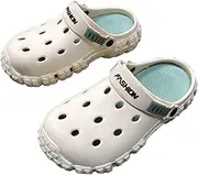 [FLIOZY] Mens Clogs - Eva House Slippers for Garden, Beach Comfortable Breathable Shoes with Non-Slip Sole Lightweight, Slip-On Design Sliper, Green, 4-5