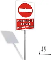 Private Property Sign with Ground Spike Private Property Sign Safety Sign 20x30cm - Aluminium 1mm (2)