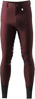エクリベルタ(EQULIBERTA) Ecruberta Silicone Riding Culotte Knee Grip Men's Leggings, Burgundy