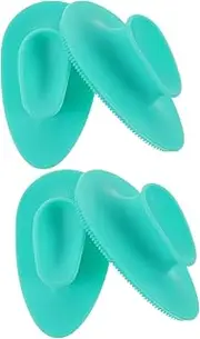 NULYLU Facial Cleanser Brush Set 4pcs Silicone Face Exfoliator Scalp Tool Makeup Remover for Face Gentle Cleansing Tool