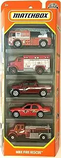 [Matchbox] MBX Fire Rescue 5 Pack, 1:64 Scale Vehicles