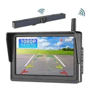 Solar Wireless Backup Camera for Truck 5" Car Monitor Digital for Car/Trailer/RV