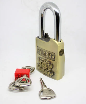 Alarm Padlock - Anti-Theft Heavy Duty Security Alarm Lock - 110db Alarm Sound