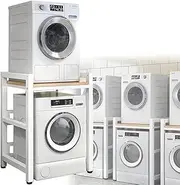 Drum Washing Machine Cabinet, Over Washer Machine Storage Unit, Stacking Kit for Washer and Dryer, Washing Machine Storage Shelf for Bathroom Kitchen Balcony Laundry Room, Bearing Capacity 300kg