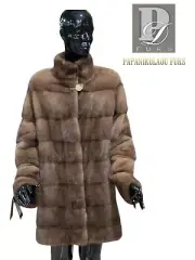 Real Fur Demi Buff Mink Jacket With Collar