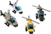 Vaguelly 4Pcs Metal Airplane Model for Cute Helicopter Decoration Rustic Style Home Decor for Boys for Living Bedroom Study