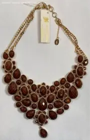 Bangle Bangle by Armita Singh Gold-Tone Smokey Brown Necklace