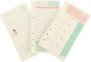 GETAJGHSD 6-hole Notebook Core Replacement 3 Pack Student Notepad Refill Papers Smooth Writing for School Daily