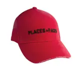 ❤️PLACES + FACES 3D LOGO EMBROIDERY CAP 帽緣LOGO硬挺立體電繡棒球帽 紅色現貨